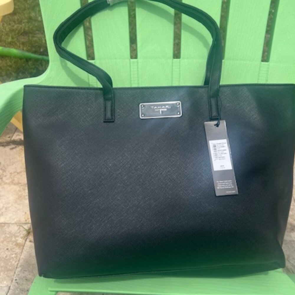BNWT TAHARI BLACK TOTE